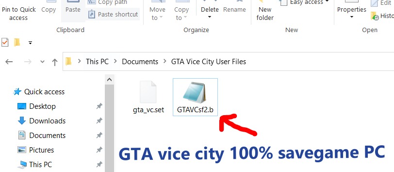 GTA Vice city Savegame PC – 100%