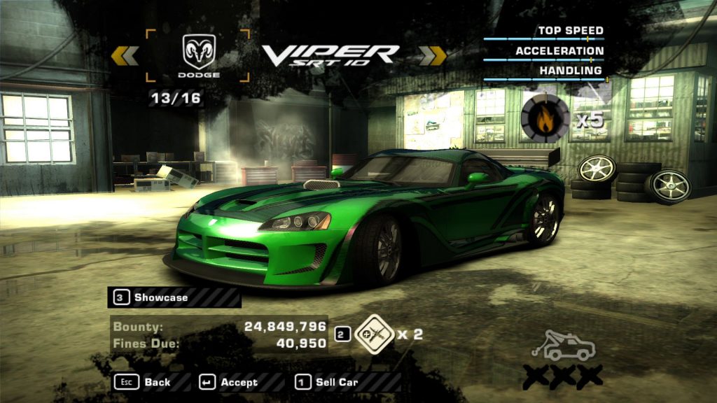 NFS Most Wanted 2005 -Gameplay Screenshot 1 -After putting 100% savegame file