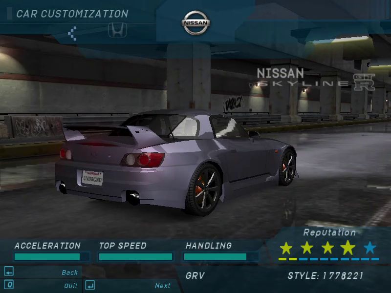 Need for Speed underground PC- Savegame - All cars unlocked -100% -after putting 100%savefile