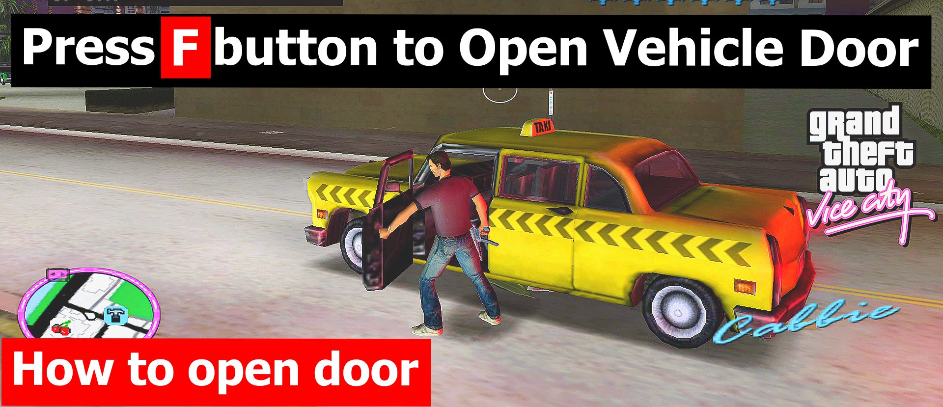 How to open vehicle gate in GTA vice city PC game