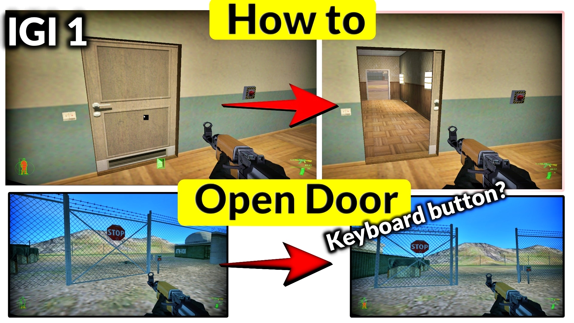 how to open door in IGI 1 PC Game