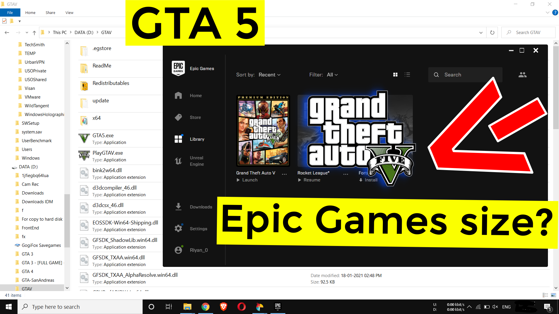 GTA 5 epic games size
