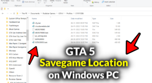 GTA 5 savegame location on windows PC