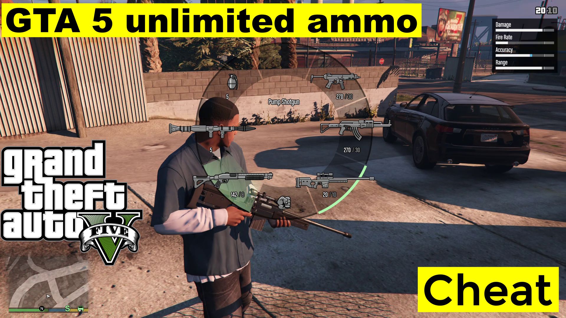 GTA 5 unlimited ammo cheat for PC, Xbox, Playstation