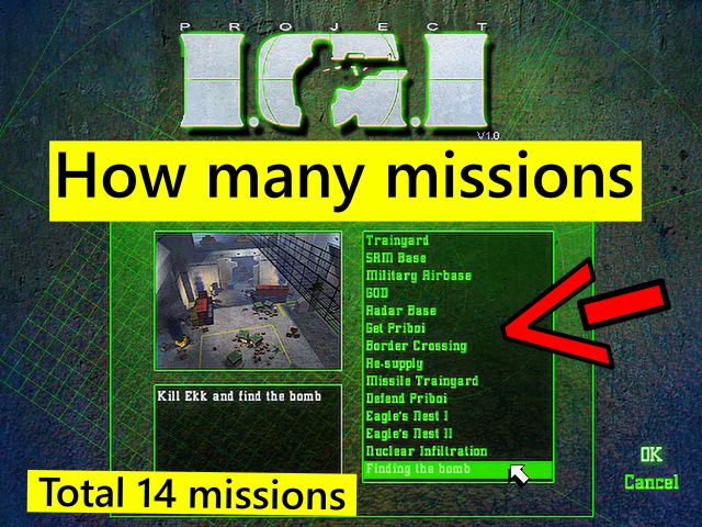 how many missions are there in IGI 1 Game