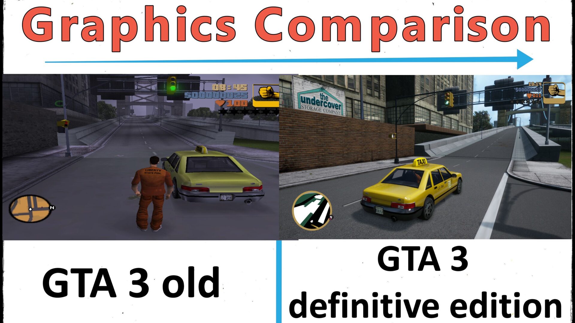 GTA 3 definitive edition vs original /old - Graphics Comparison