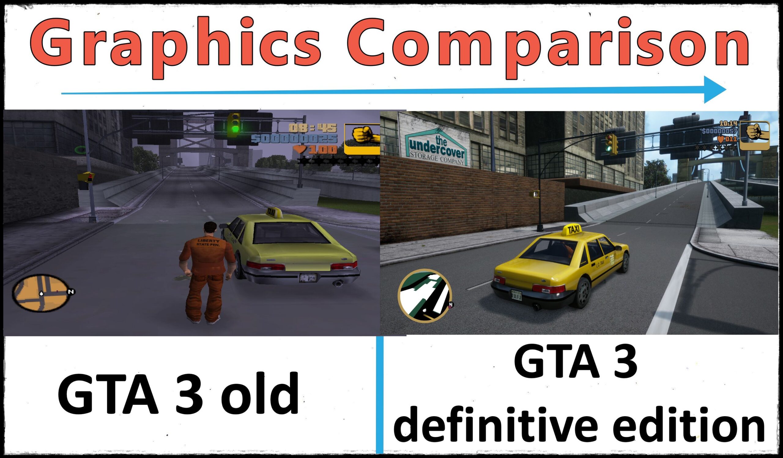 GTA 3 definitive edition vs original /old - Graphics Comparison