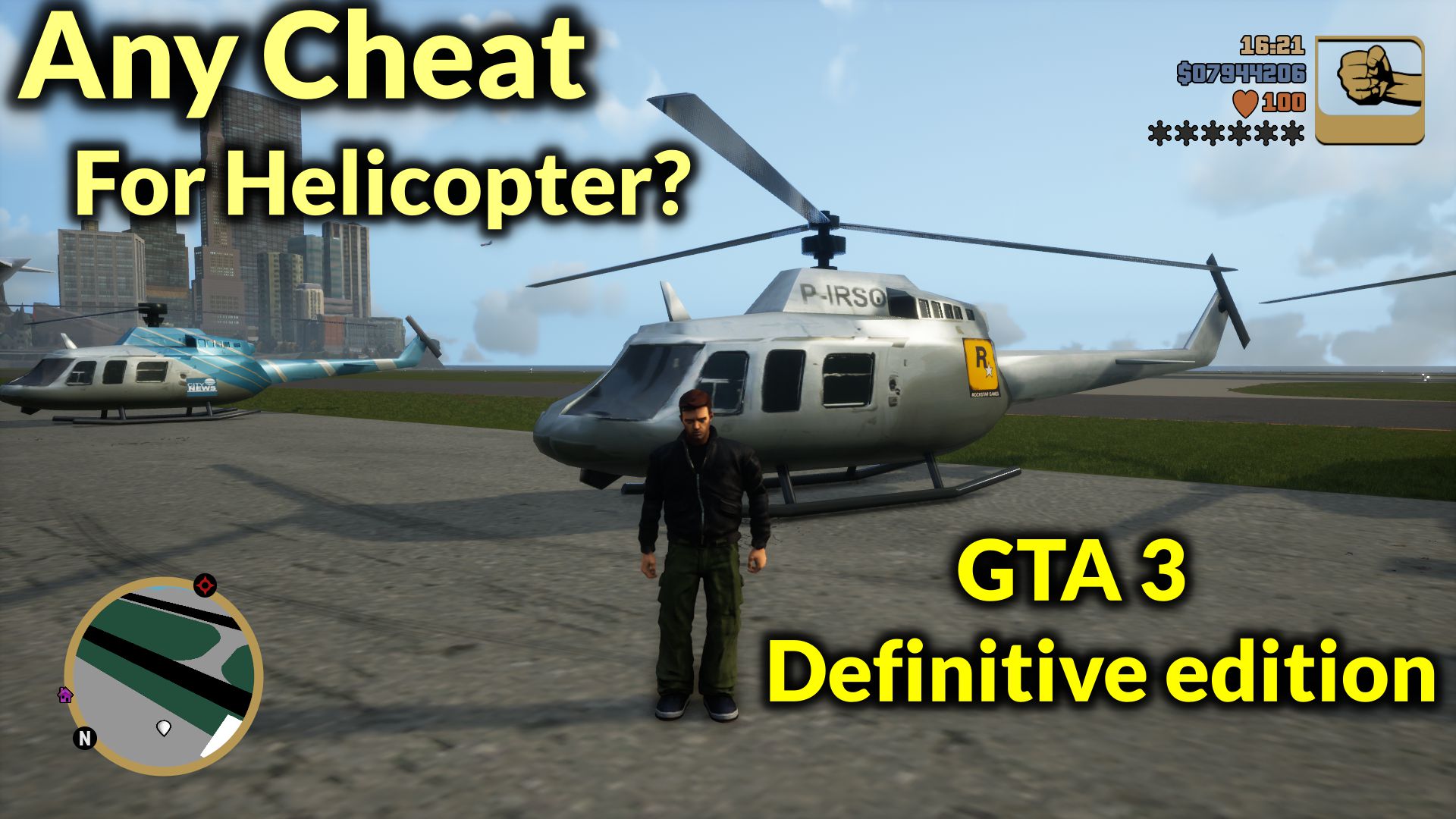 Is there any helicopter cheat in GTA 3 definitive edition