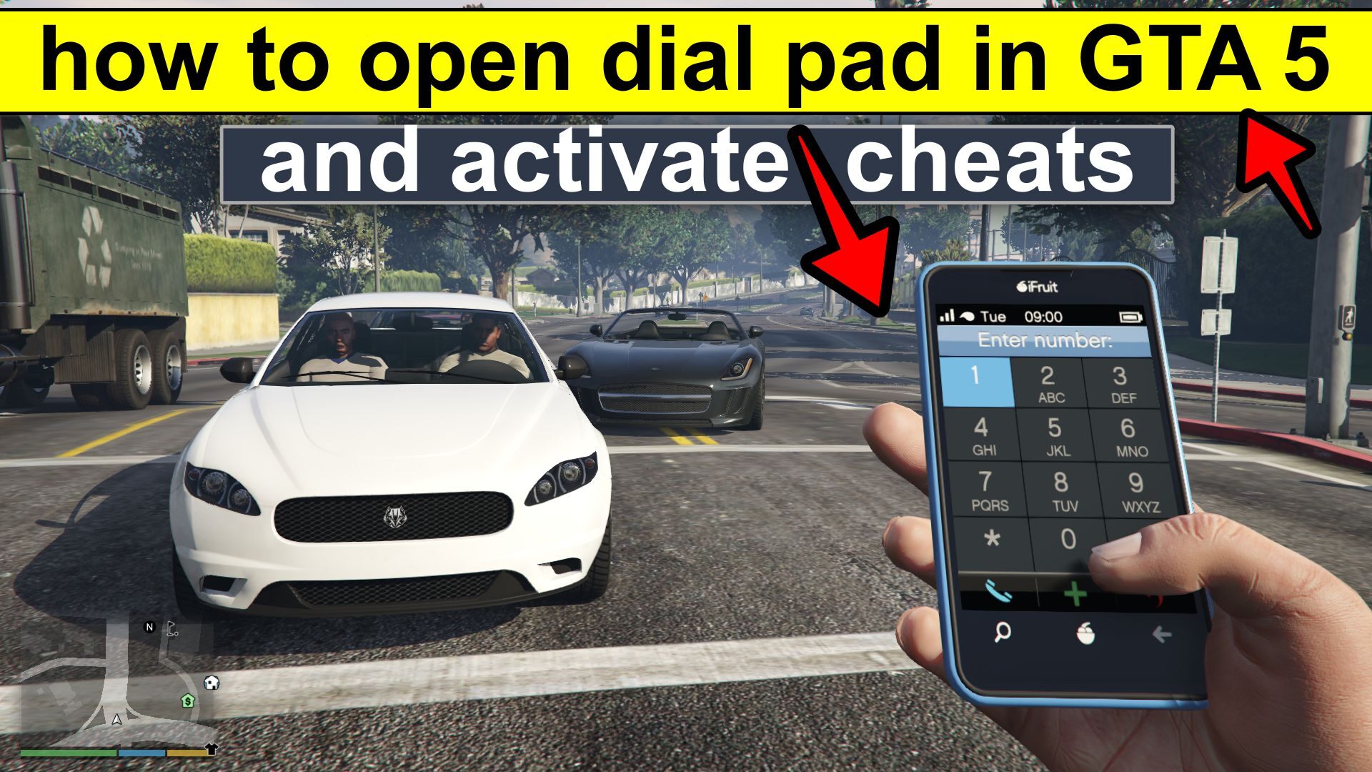 how to open dial pad in GTA 5 PC, Xbox, Playstation and activate cheats