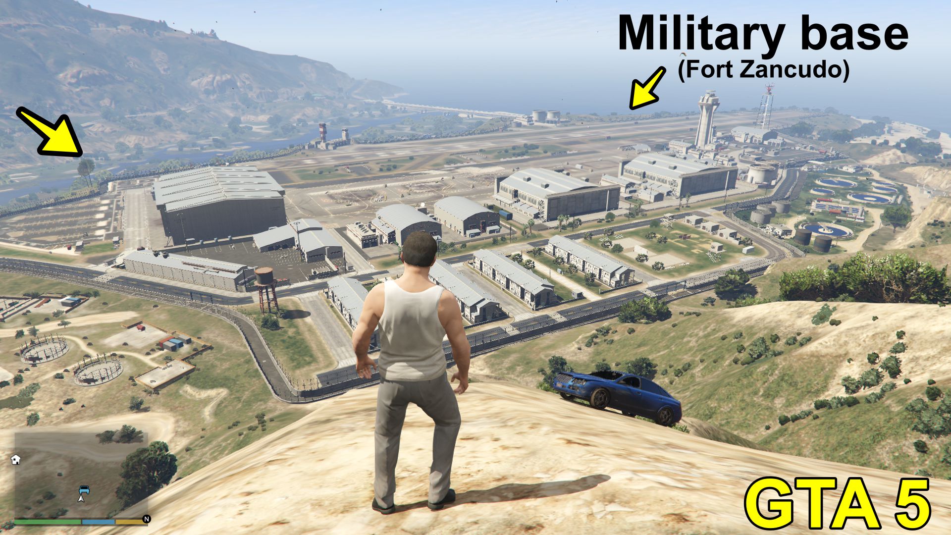 military base in GTA 5 -Fort Zancudo 