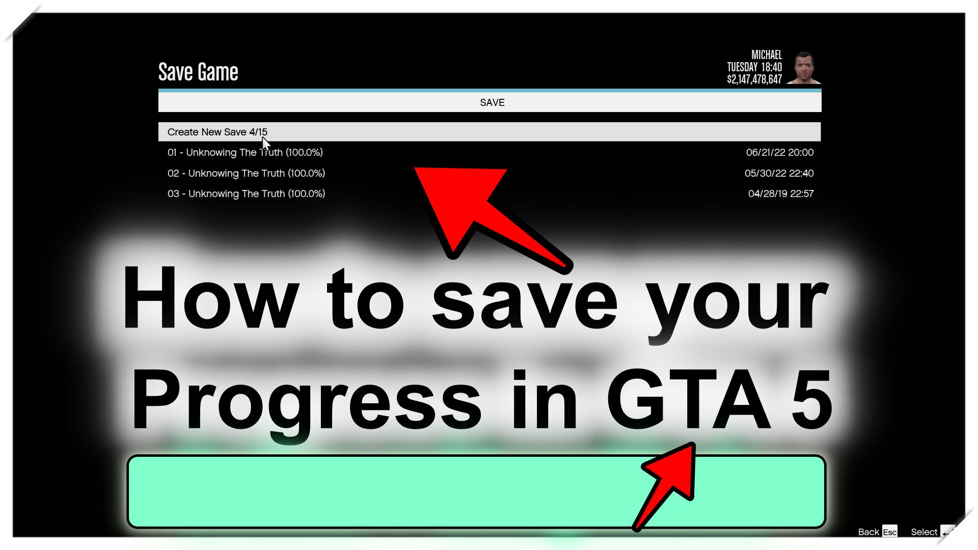 How to save your progress in GTA 5 ( Story Mode)