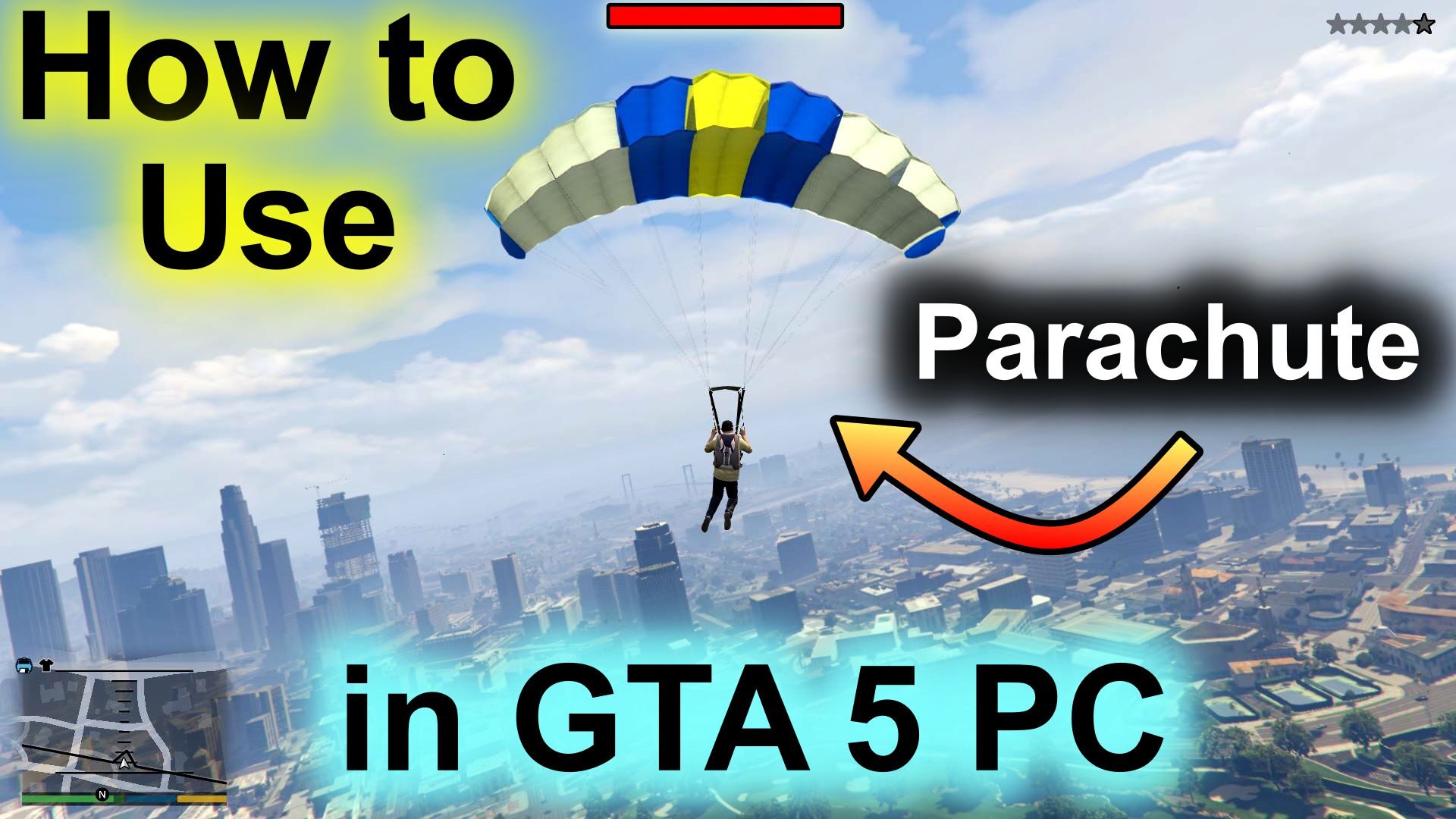 how to use parachute in GTA 5 PC - Keyboard Controls