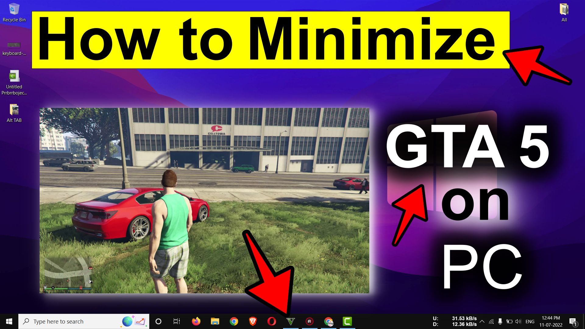 how to minimize GTA 5 on PC