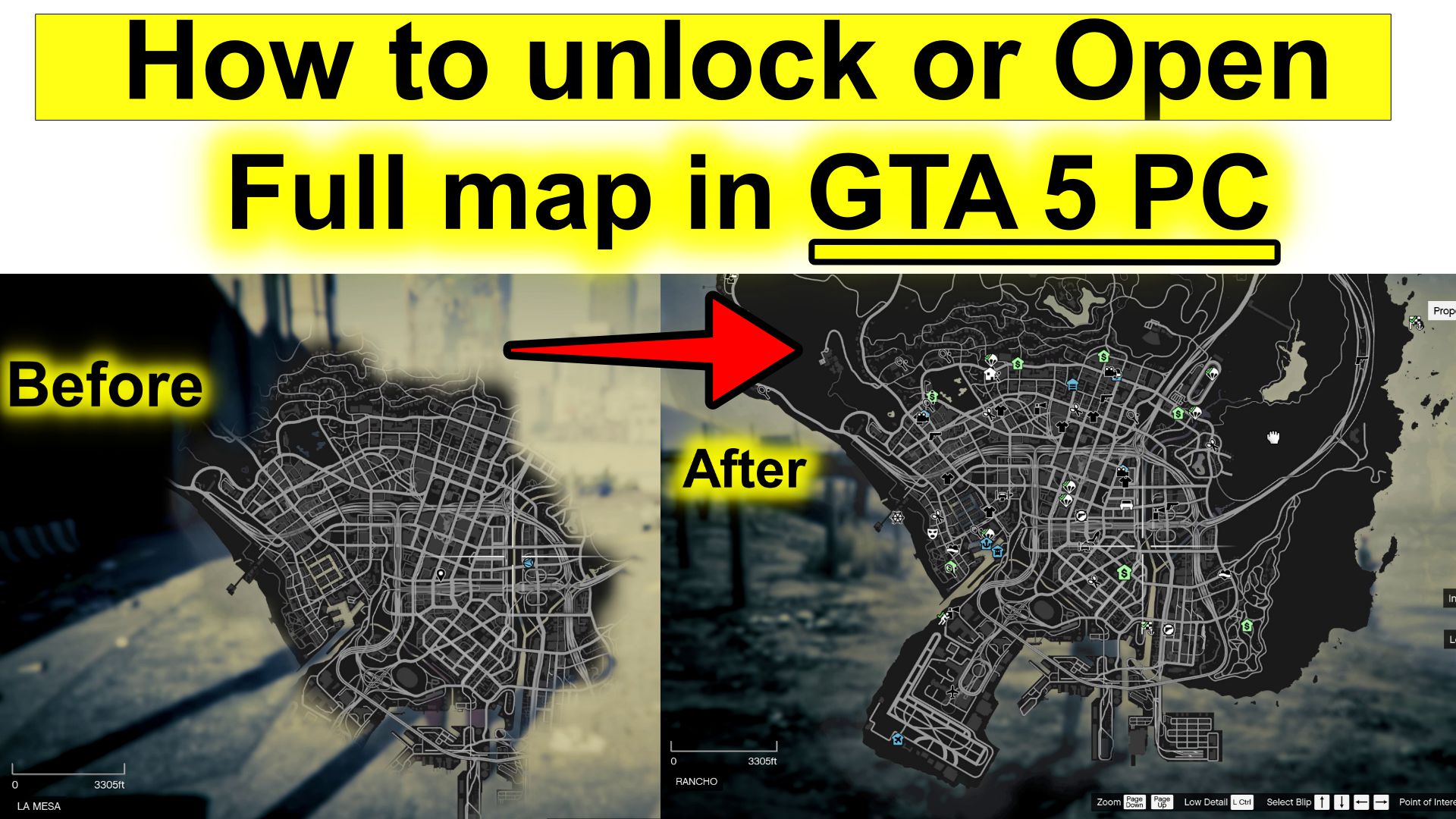 how to unlock or Open Full map in GTA 5 PC