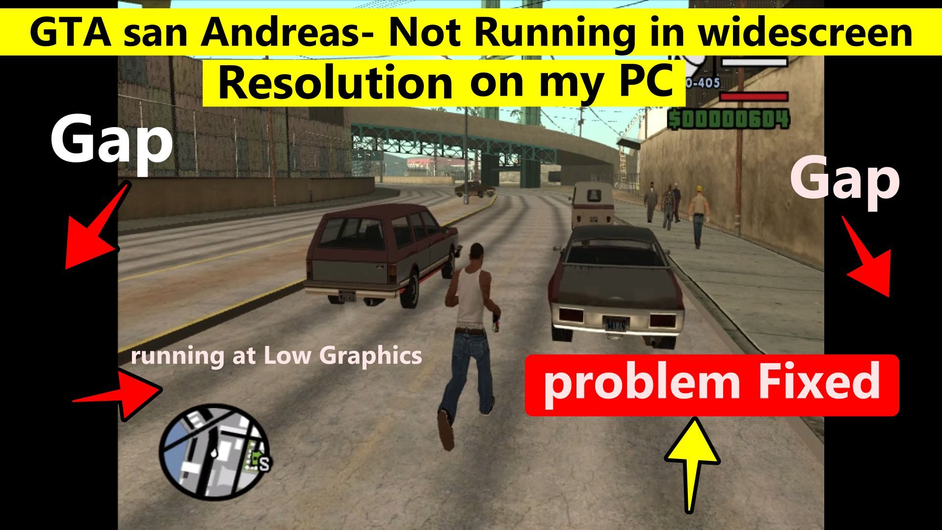 Fix - GTA san Andreas Not Running in widescreen Resolution on my PC