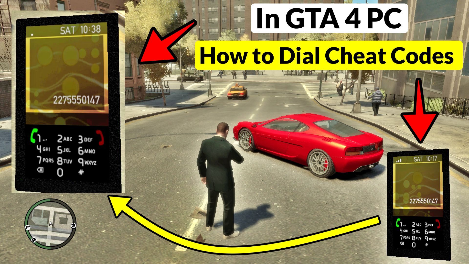In GTA 4 PC - How to Dial numbers and Enter cheat Codes