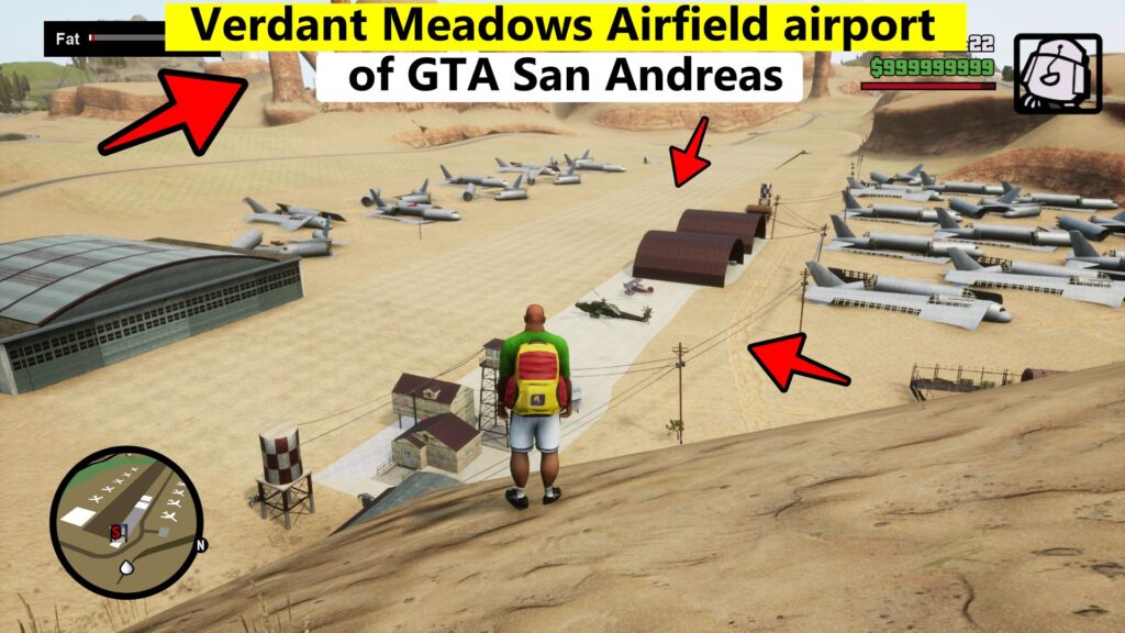 Verdant Meadows Airfield airport of GTA San Andreas