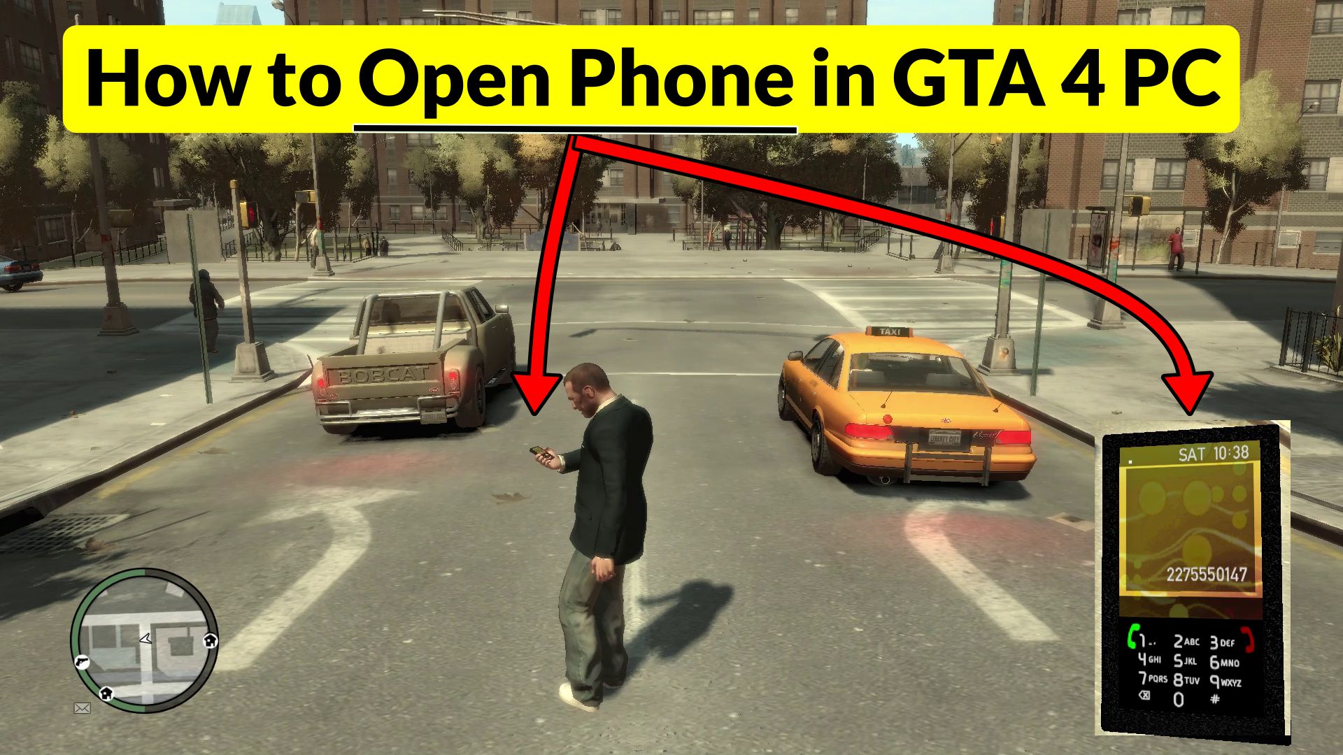 how to Open Phone in GTA 4 PC - by which button