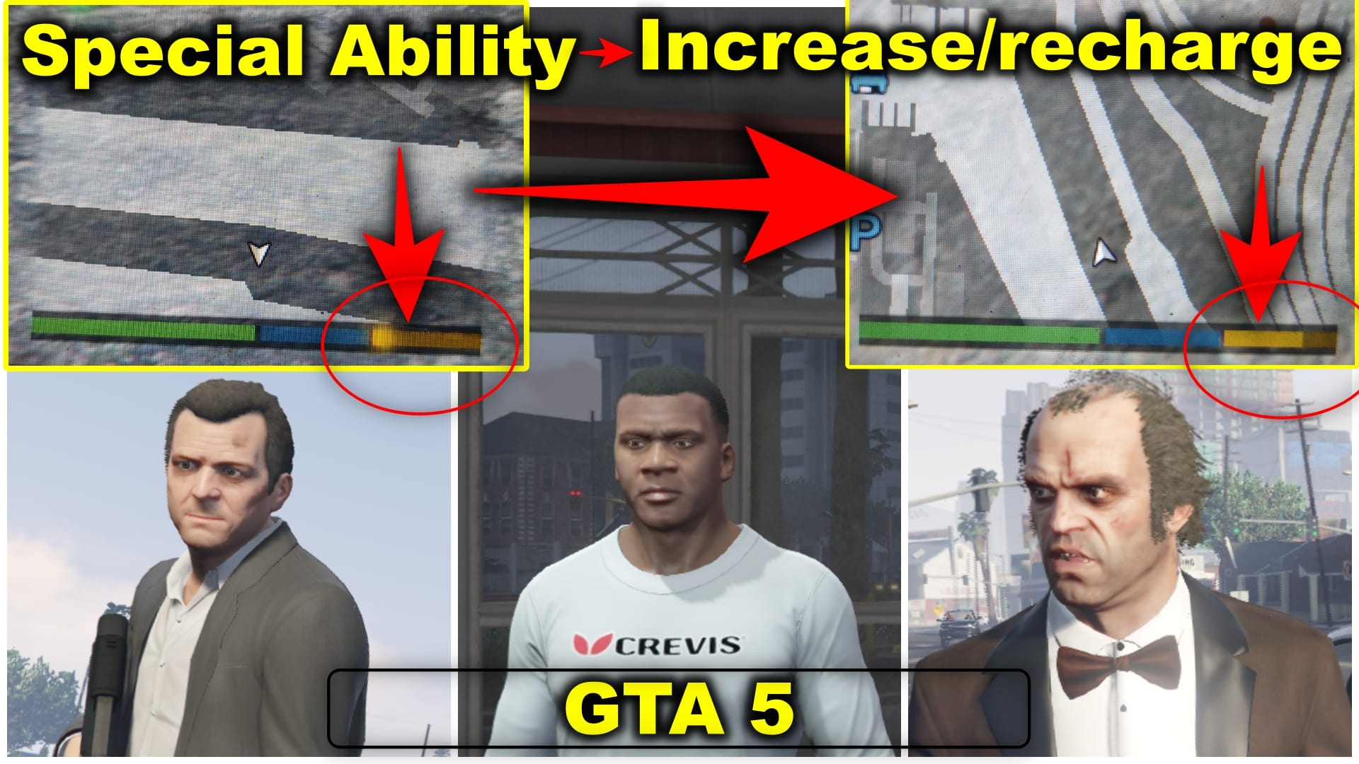 How to increase GTA 5 Special Ability of Michael, Franklin, Trevor