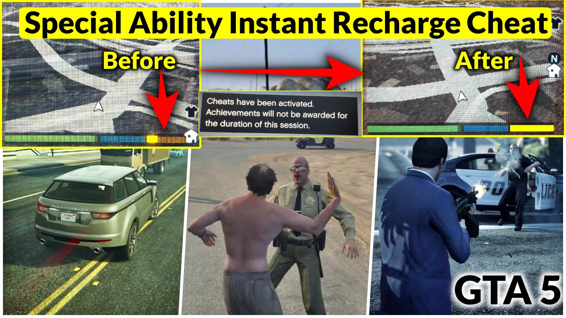 Special ability Instant Recharge cheat in GTA 5